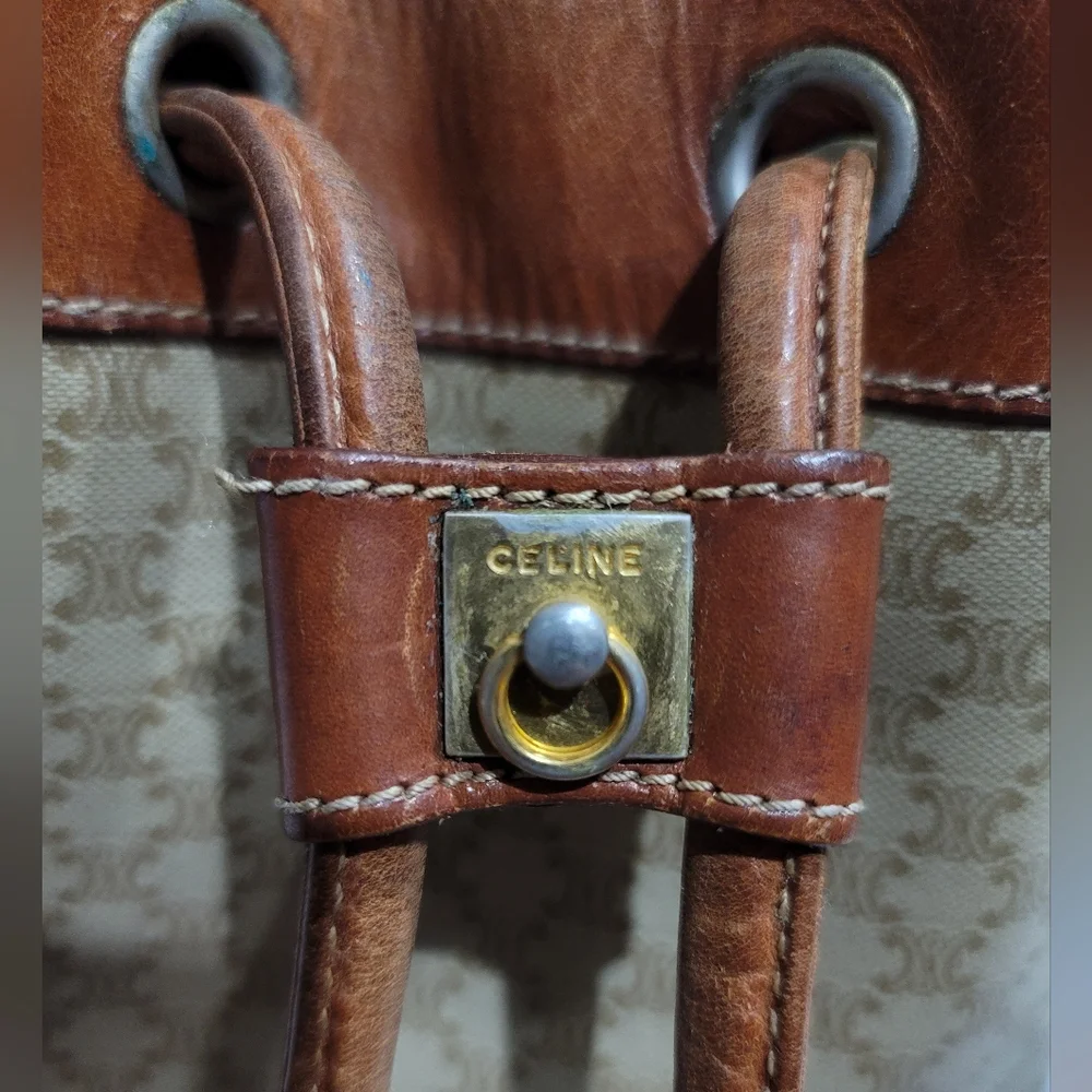 Celine Triomphe Vintage Bucket Backpack - Picture 5 of 15